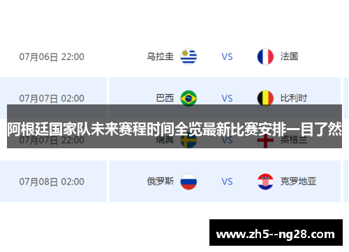 阿根廷国家队未来赛程时间全览最新比赛安排一目了然